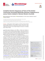 Complete genome sequences of three of the earliest community-associated methicillin-resistant Staphylococcus aureus strains isolated in remote Western Australia