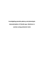 Investigating parasite patency and phenotypic characterization of Giardia spp. infections in canines using proteomic tools