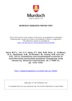 Crystallinity and morphological evolution of hydrothermally synthesized potassium manganese oxide nanowires