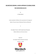Big brother forensic: A novel approach to mobile phone text detection via CCTV