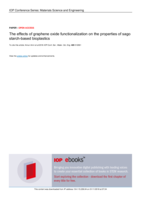 The effects of graphene oxide functionalization on the properties of sago starch-based bioplastics