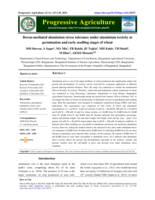 Boron-mediated aluminium stress tolerance under aluminium toxicity at germination and early seedling stages of wheat