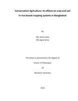 Conservation Agriculture: Its effects on crop and soil in rice-based cropping systems in Bangladesh