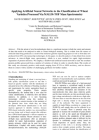 Applying artificial neural networks to the classification of wheat varieties processed via MALDI-TOF mass spectrometry