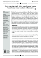 A retrospective study of the prevalence of bovine fasciolosis at major abattoirs in Botswana