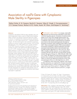 Association of nad7a Gene with cytoplasmic male sterility in pigeonpea