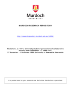 University students' perceptions of collaborative learning and assessment