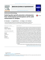 Exploring plant growth-promotion actinomycetes from vermicompost and rhizosphere soil for yield enhancement in chickpea