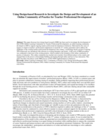 Using design-based research to investigate the design and development of an online community of practice for teacher professional development