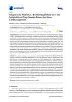 Response to Wolf et al.: Furthering debate over the suitability of trap-neuter-return for stray cat management