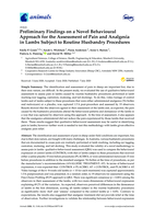 Preliminary findings on a novel behavioural approach for the assessment of pain and analgesia in lambs subject to routine husbandry procedures