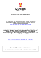 Contributing barriers to corporate social and environmental responsibility practices in a developing country