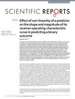 Effect of non-linearity of a predictor on the shape and magnitude of its receiver-operating-characteristic curve in predicting a binary outcome