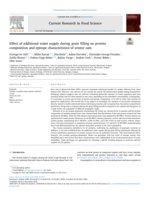 Effect of additional water supply during grain filling on protein composition and epitope characteristics of winter oats