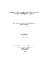 Phosphite induces morphological and molecular changes in Phytophthora species