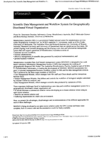 Scientific data management and workflow system for geographically distributed virtual organization