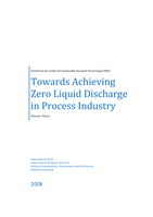 Towards achieving Zero Liquid Discharge in process industry