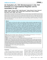 An evaluation of a SVA retrotransposon in the FUS promoter as a transcriptional regulator and its association to ALS