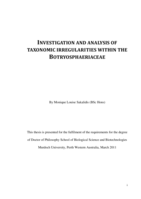 Investigation and analysis of taxonomic irregularities with the Botryosphaeriaceae