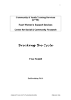 Breaking the cycle: A training program for 'Urban' Aboriginalwomen exiting prison in the Perth Metropolitan Area
