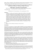 ePortfolio-Based learning environments: Recommendations for effective scaffolding of reflective thinking in higher education
