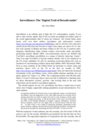 Surveillance: The "Digital Trail of Breadcrumbs"