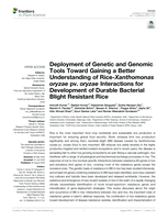 Deployment of genetic and genomic tools toward gaining a better understanding of Rice-Xanthomonasoryzae pv. oryzae interactions for development of durable bacterial blight resistant rice