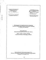 The development of a questionnaire for assessing teachers’ beliefs about science and science teaching in Taiwan and Australia