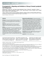Prostaglandin I2 signaling and inhibition of Group 2 innate lymphoid cell responses