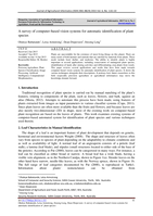 A survey of computer-based vision systems for automatic identification of plant species