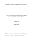 Connecting information-processing styles and subordinate perceptions of transformational leadership and conflict-handling styles
