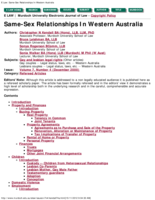 Same-sex relationships in Western Australia