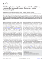 A multidrug-resistant Staphylococcus epidermidis clone (ST2) is an ongoing cause of hospital-acquired infection in a Western Australian Hospital