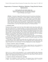 Suppression of antenna's radiation sidelobes using particle swarm optimisation