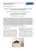 Optimization of carbon nano tubes synthesis using fluidized bed chemical vapor deposition: A statistical approach