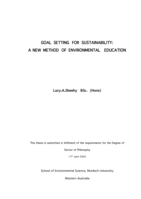 Goal setting for sustainability: a new method of environmental education