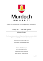 Design of a 2 MW PV system: Industry project