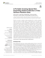 A portable cruising speed net: Expanding global collection of sea surface plankton data