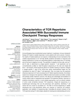 Characteristics of TCR repertoire associated with successful immune checkpoint therapy responses