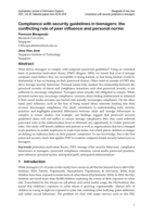 Compliance with security guidelines in teenagers