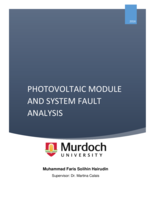Photovoltaic module and system fault analysis