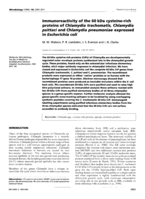 Immunoreactivity of the 60 kDa cysteine-rich proteins of Chlamydia trachomatis, Chlamydia psittaci and Chlamydia pneumoniae expressed in Escherichia coli