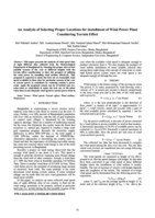 An analysis of selecting proper locations for installment of wind power plant considering terrain effect