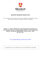 Application of particle image velocimetry to wind turbine wakes