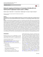 Molecular mapping and inheritance of restoration of fertility (Rf) in A4 hybrid system in pigeonpea (Cajanus cajan (L.) Millsp.)