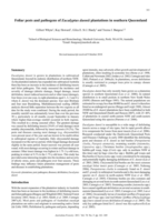 Foliar pests and pathogens of Eucalyptus dunnii plantations in southern Queensland