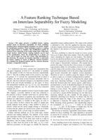 A feature ranking technique based on interclass separability for fuzzy modeling