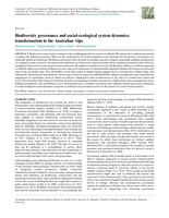 Biodiversity governance and social-ecological system dynamics: transformation in the Australian Alps