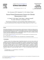 Screen-printed potentiometric sensors for chloride measurement in soils
