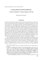 A strong stomach and flawed material: Towards the making of a trilogy, Singapore, 1870-1940
